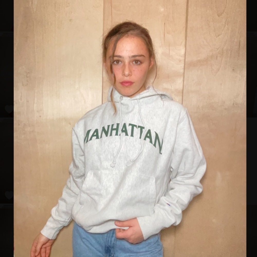 Light grey Champion Reverse Weave sweater